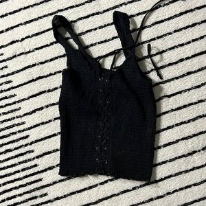 Hot topic corseted black top